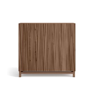 HERDASA Zapatero melamina nogal puertas efecto vallado nogal 90x90x27cm