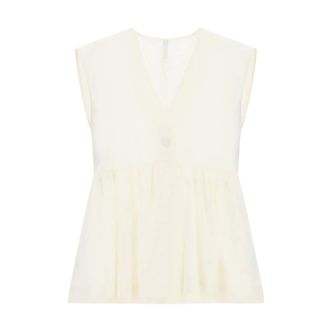 Imperial Blouses, female, Beige, S, Gilet