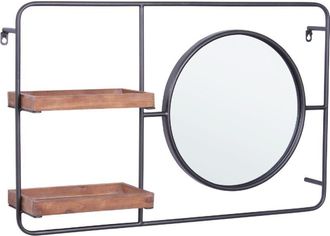 BIZZOTTO Bizzotto - Specchio con mensola in acciaio Reflector -74 x 15 x 47 h cm