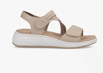 Rieker Womens 64353-62 Ladies Adjustable Sandals Beige - Size UK 8