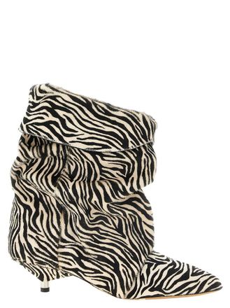 Isabel Marant BlackWhite Edrik Ankle Boots