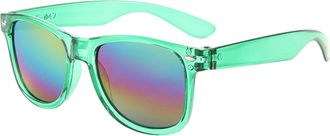 Generic Trendy Kids Studded Sunglasses Color Coated Sunglasses For Boys And Girls Sun Glasses For Children compatible with Polarized Mirro Men (Mint Green, 3-