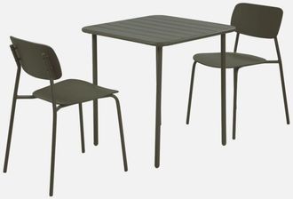 Sweeek Mesa De Jard&iacute;n De Metal Con 2 Asientos