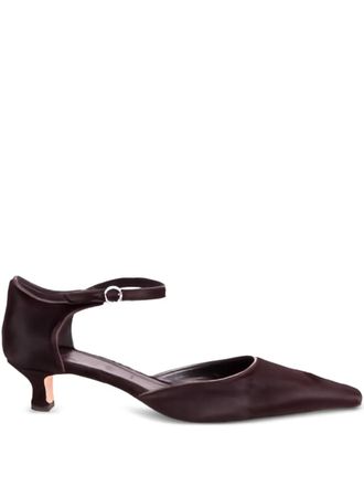 Aeyde Tillie 35mm pumps met enkelbandje - Bruin