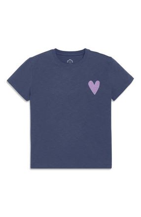 primary Womens Fit Heart Easy Tee in Sunwashed Navy Iris at Nordstrom, Size X-Small