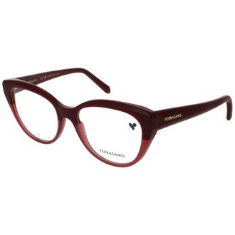 Ferragamo Ladies Red Rectangular Eyeglass Frames Sf2970