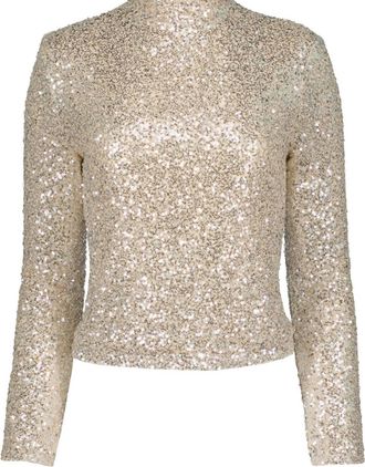 Bishop + Young Womens Sublime Funnel Neck Top In Champagne