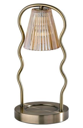 Adesso Chiara Candle Warmer Lamp in Antique Brass at Nordstrom