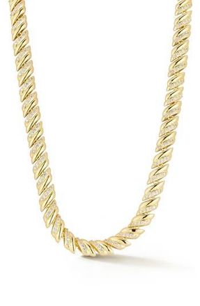 Glaze Jewelry Cubic Zirconia Pav&eacute; Tennis Necklace in Gold at Nordstrom Rack