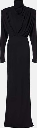 MUGLER Draped jersey gown
