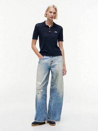 Tommy Hilfiger Vaqueros holgados de talle medio y pernera ancha con efecto desgastado