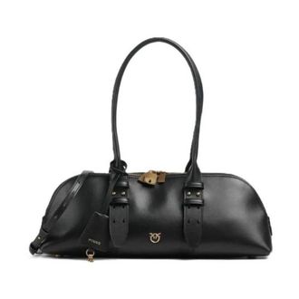 Pinko Escape Bowling Bag - Dames - Schoudertassen - Zwart - ONE Size - Katoen - Tassen