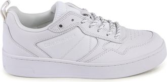 Calvin Klein Womens Court Sneaker Leather Low Top - White - Size EU 38