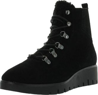 Anne Klein Womens Anne Klein Donata DONA01F9- Black Suede Ankle Boots VER1260