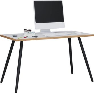 VCM Mesa De Escritorio Vcm Mesa De Oficina Scandanivischer Retro Look Salia 110x50 Cm (blanco / Roble De Miel)