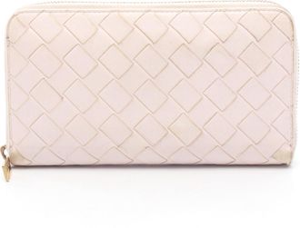 Bottega Veneta Pink Intrecciato Long Wallet (Bi-Fold) (Pre-Owned)