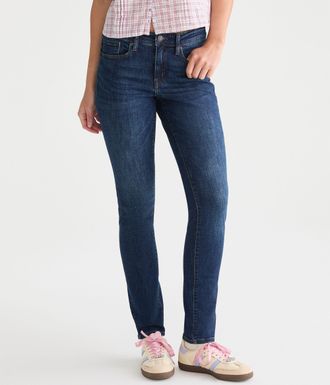 A&eacute;ropostale Womens Mid-Rise Skinny Jean
