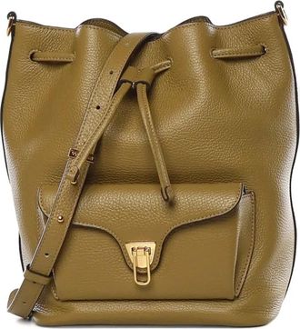 Coccinelle Beat Generation leren bucket-tas met trekkoord - Groen
