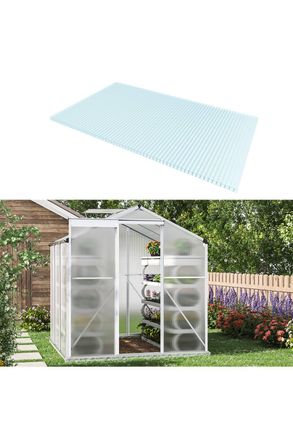 Living and Home 42Pcs Clear Polycarbonate Sheets for Greenhouse Covering