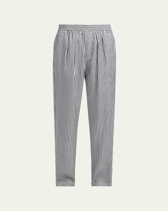 Tom Ford Striped Silk Straight-Leg Pull-On Pajama Pants