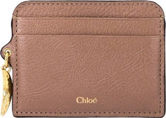 Chlo&eacute; Logo Embellished Leather Cardholder