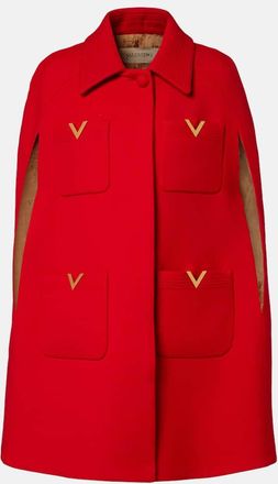 Valentino VLogo wool cape