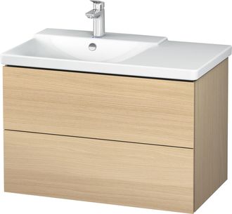 Duravit Duravit L-cube Mueble De Pared De 820mm De Ancho, Profundidad 481, 2 Cajones, Cabe p3 Comfort Art&iacute;culo 233385, Cuenca Izquierda, Color: Roble Mediterr