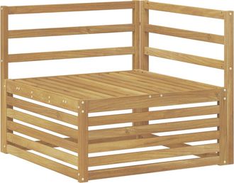 vidaXL Sof&aacute; De Esquina Para Exteriores Madera De Acacia S&oacute;lida Blanco Vidaxl
