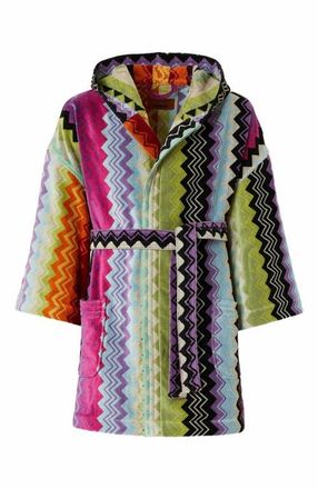Missoni Home Giacomo Bathrobe In Cotton Terry With Zigzag Pattern in Orange at Nordstrom, Size Large