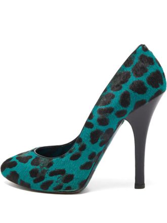 Dolce & Gabbana 851129 Green - women - Leather/Leather/Calf Hair - 38.5