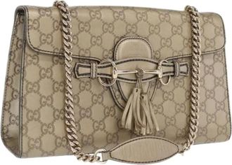 Gucci Pre-owned Shoulder Bags, female, Beige, Size: ONE SIZE Pre-owned Shoulder Bag