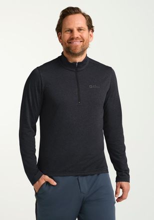 Jack Wolfskin Stehkragenpullover JACK WOLFSKIN SKY THERMAL HZ M, Herren, Gr. XL (54/56), schwarz, Obermaterial: 100% Polyester, Pullover Stehkragenpullover