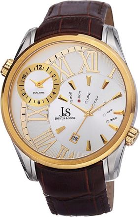 Joshua & Sons Mens Leather Watch