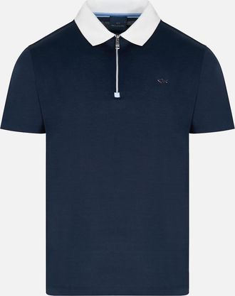 Paul & Shark Paul & Shark Mens Lightweight Cotton Jersey Polo Navy - Size: 38