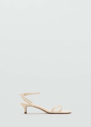 Mango Sandali fasce incrociate vaniglia - Donna - 35 - MANGO