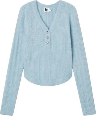 B+ab Top con scollo a V - Blu
