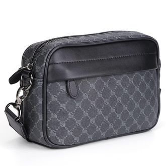 Generic Leather Crossbody Satchel Classic Pattern Casual Business Fashion Crossbody Bag Wide Strap Small Square Plaid Designer for Travel Work Male Sling Bags