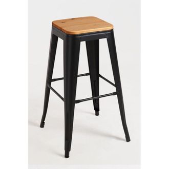 Regalos Miguel Regalos Miguel - Taburetes Altos - Taburete Torix Alto Madera Natural - Negro Mate