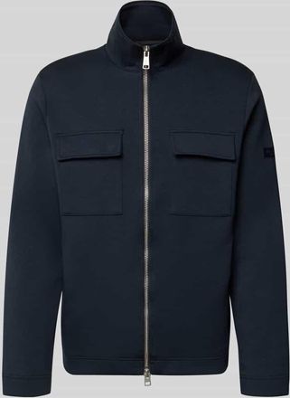 Marc O'Polo Regular Fit Sweatjacke aus Baumwoll-Mix in Marine, Gr&ouml;&szlig;e XXL