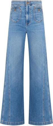 Veronica Beard Flared Jeans - Dames - Loose Fit Jeans - Blauw - W27 - Katoen - Jeans