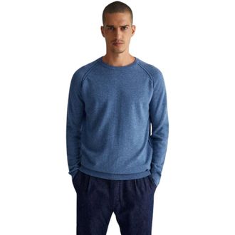 Liu Jo Gebreide trui met ronde hals - Heren - Truien - Blauw - Maat: S Wol
