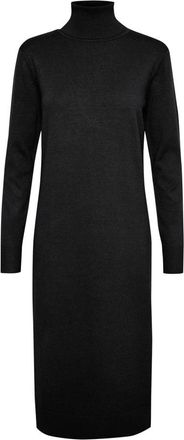 Saint Tropez Zwarte Coltrui Lange Jurk - Dames - Kleedjes - Zwart - S - Kleedjes