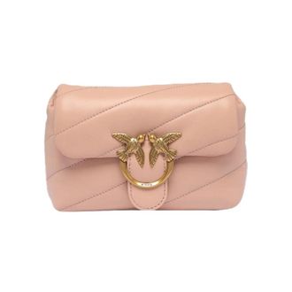 Pinko Baby Love Bag Puff Maxi Quilt - Dames - Schoudertassen - Roze - ONE Size - Katoen - Tassen
