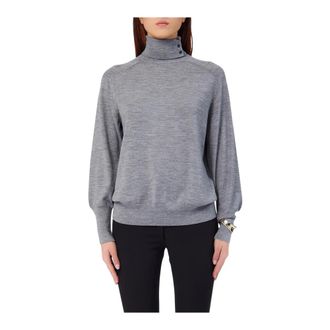Liu Jo Maglia chiusa M/L c/bracciale - Dames - Coltruien - Grijs - XS - Wol - Truien & Vesten