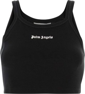 Palm Angels Black Piquet Top