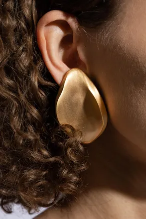 Cult Gaia Erin Brass Clip-on Earrings, Womens, Gold