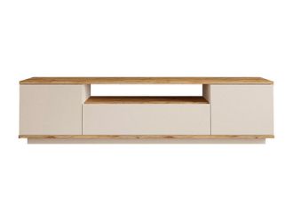 Vente-Unique Mueble de TV con 3 puertas y 1 estante - Beige y natural - LOTULA