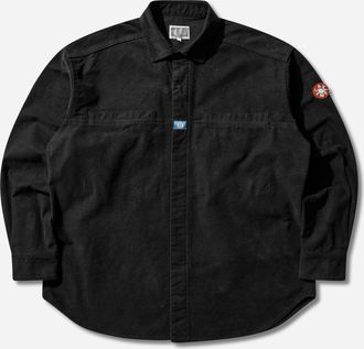Cav Empt Men s Brushed Cotton Design Big Shirt Black