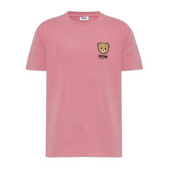 Moschino T-Shirts, male, Pink, Size: 2XL Logo T-Shirt