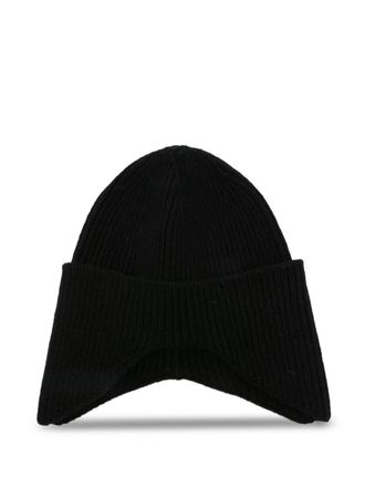 Isabel Benenato Ribgebreide muts - Zwart